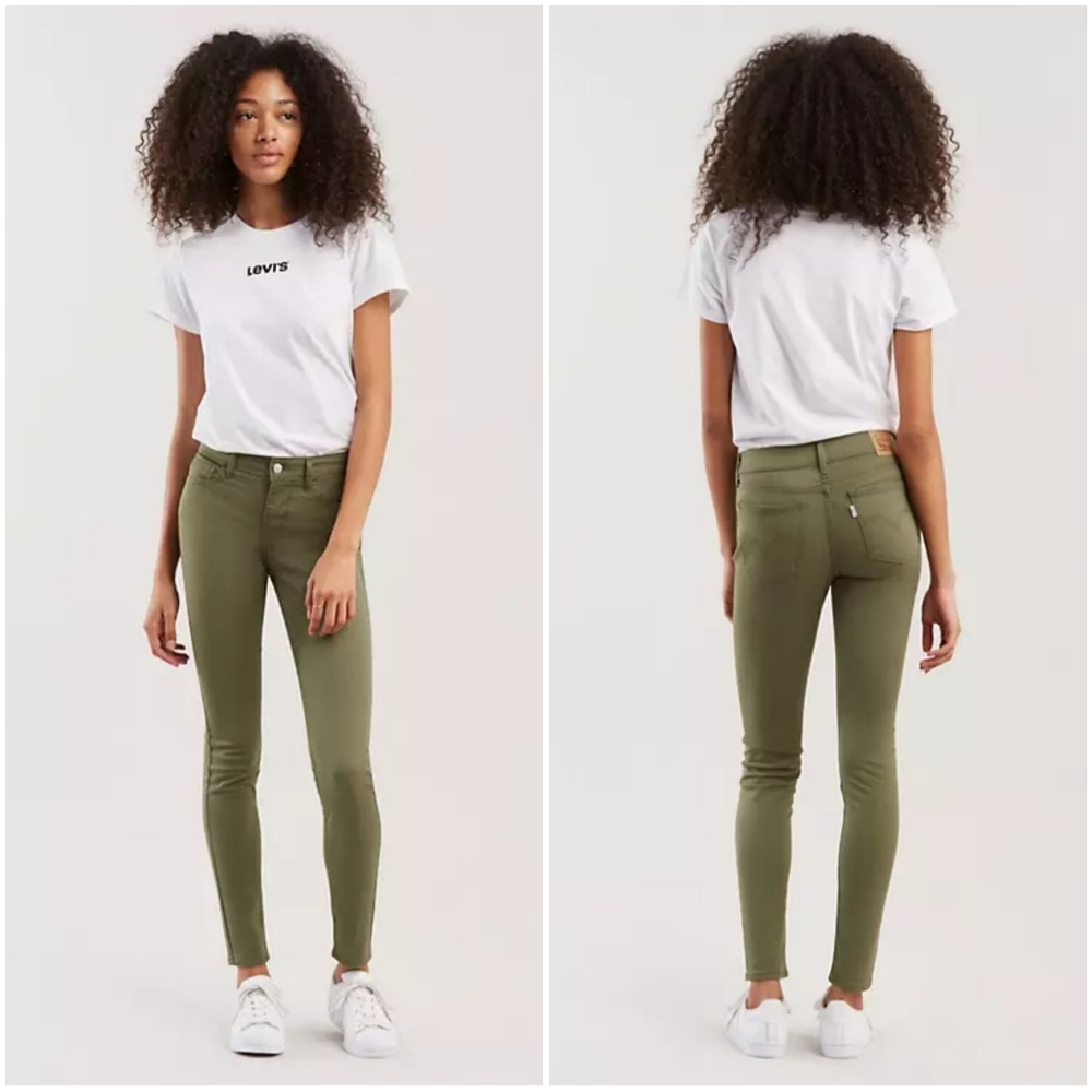 New With Tags Levi 710 Green Super Skinny Jeans